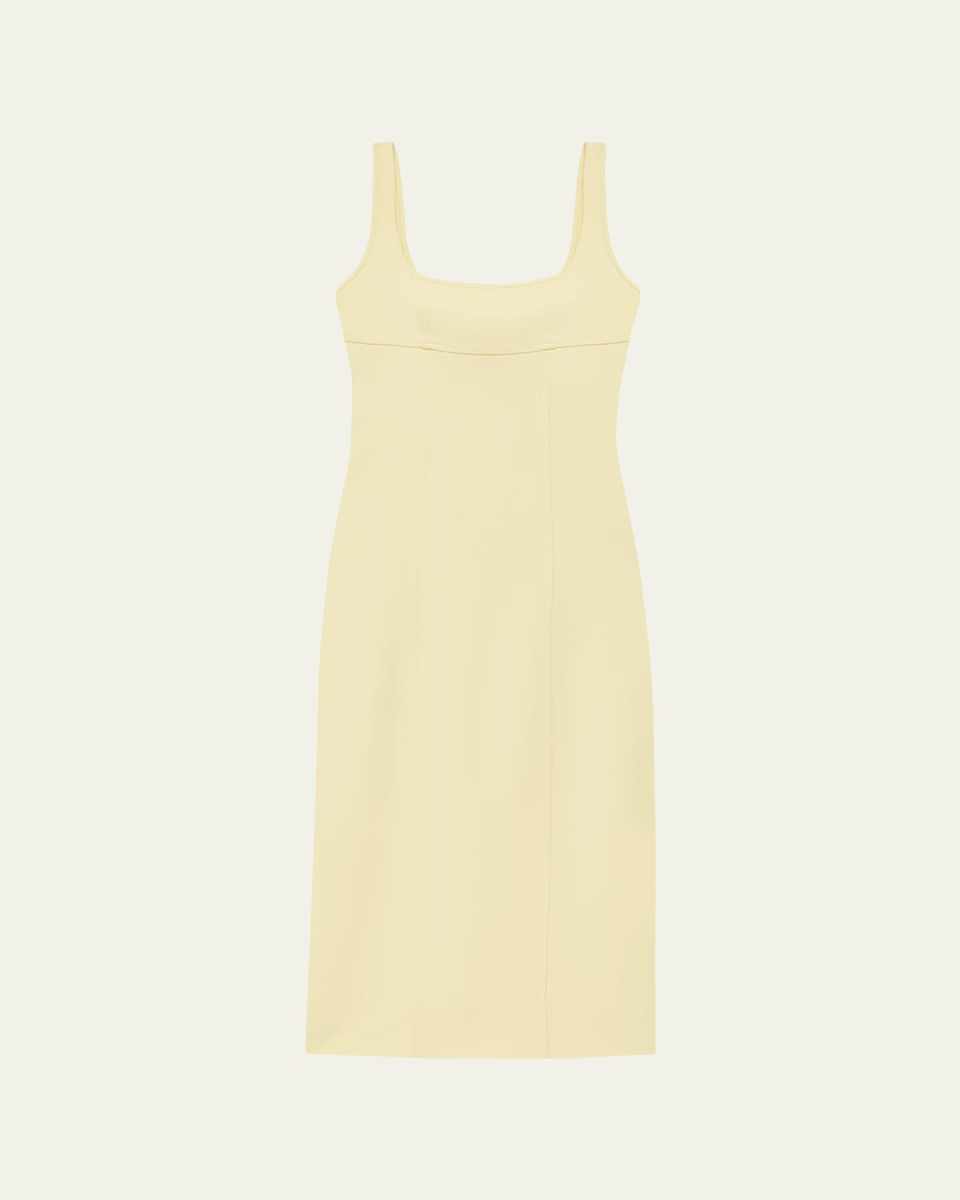 Tie-Back Long Sleeveless Sheath Dress